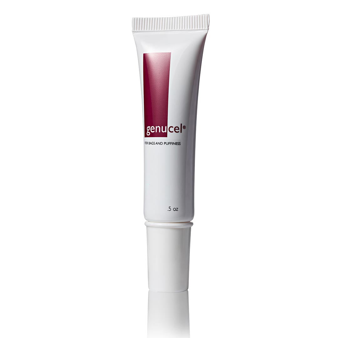 Genucel skincare tube on a white background