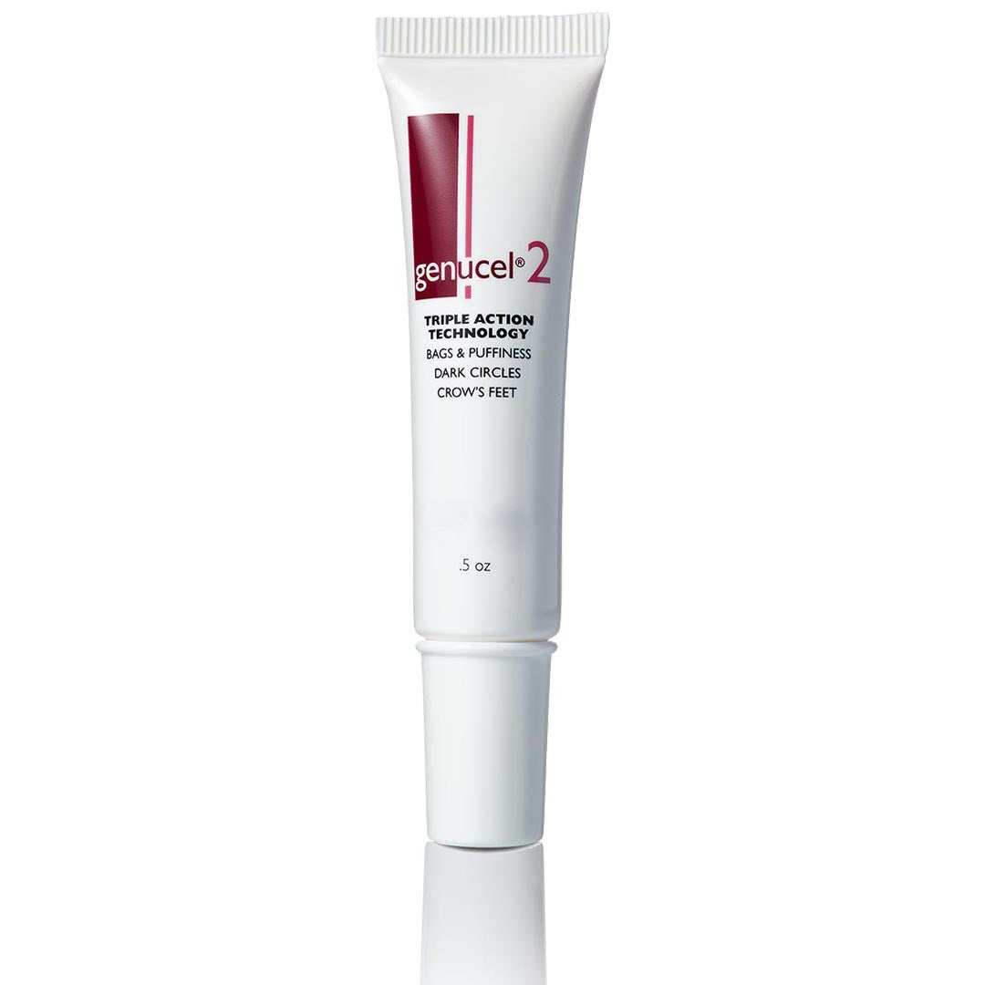 Tube of genicel2 triple action treatment cream on a white background